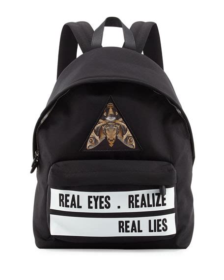 givenchy real eyes realize real lies backpack|Givenchy Real Eyes Realize Real Lies Nylon Backpack.